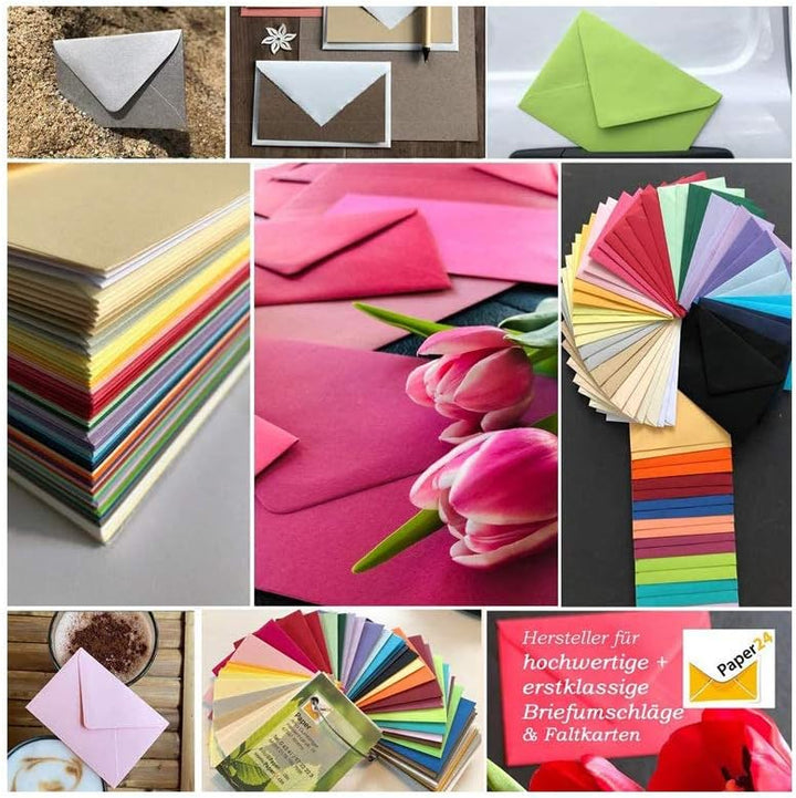 Mini Umschläge 60x90 mm für Visitenkarten in der Farbe Zartgelb 250 Umschläge 250 05 Zartgelb, 250 0