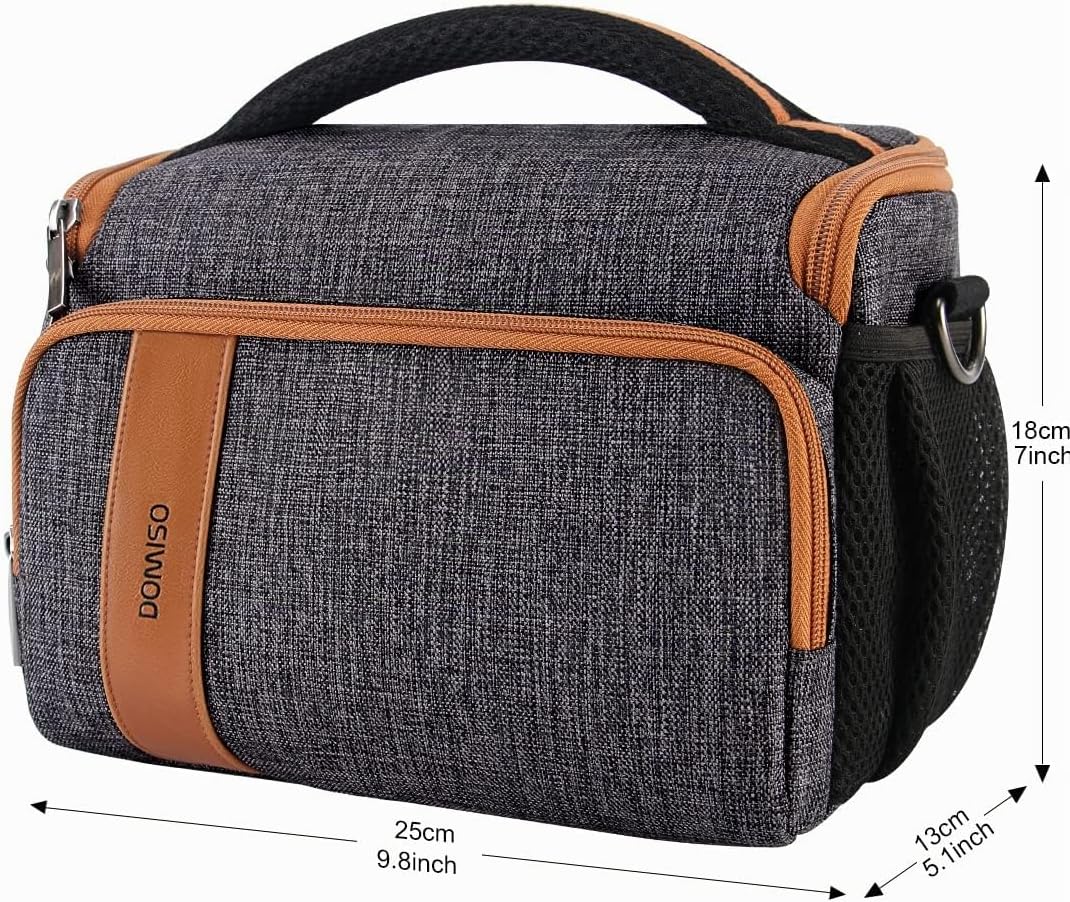 DOMISO SLR DSLR Kameratasche Wasserdicht Fototasche, Grau, Grau