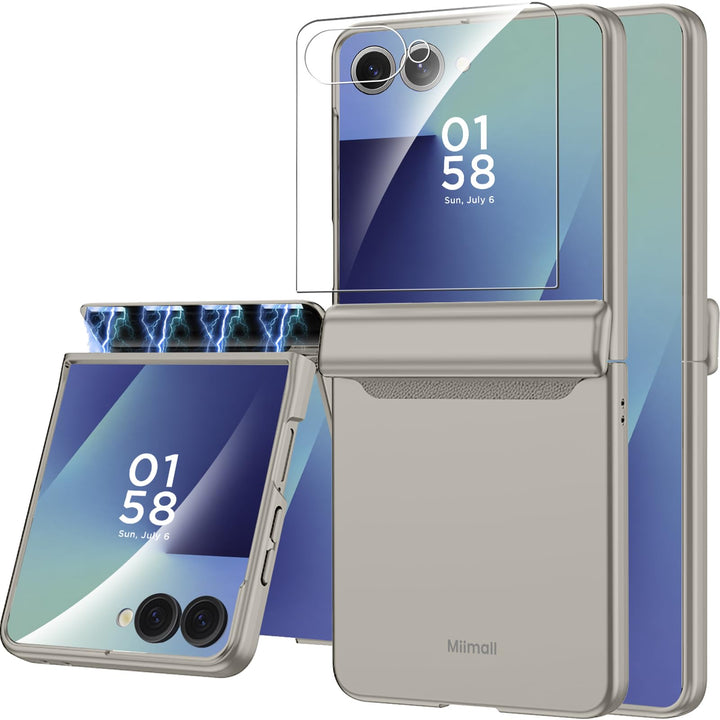 Miimall Kompatibel mit Samsung Galaxy Z Flip 7 Hülle mit Scharnierschutz Magnetischer [Externer Bild