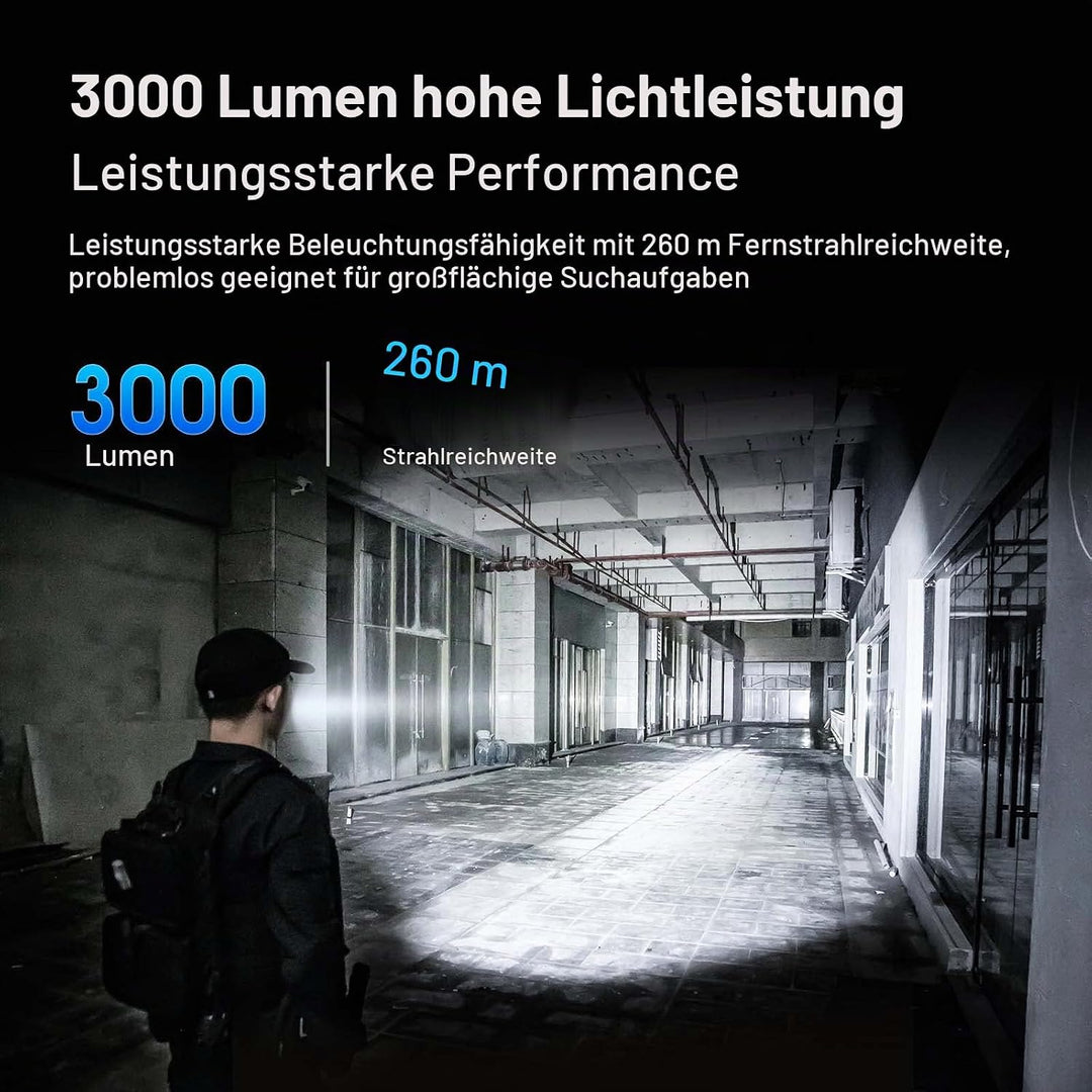 NEXTORCH P84 Taschenlampe 3000 Lumen