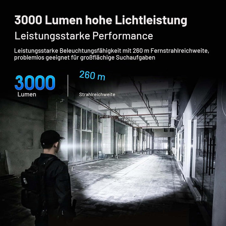NEXTORCH P84 Taschenlampe 3000 Lumen