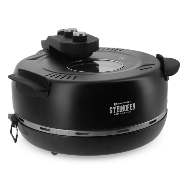 Pizzaofen Pizzamaker Elektrisch mit Pizza-Stein Pro, Leistung 1600 WATT, bis zu 420°C, Steinofen Piz