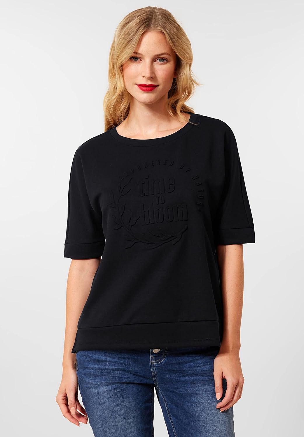 Street One Damen Damenshirt A318519 36 Schwarz, 36 Schwarz