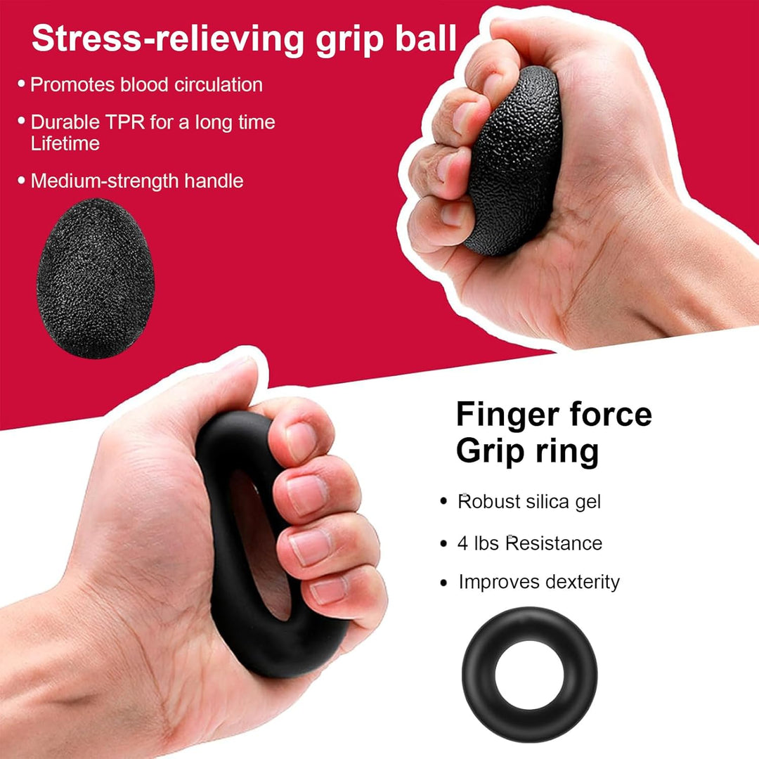 Handtrainer Fingertrainer, (6 Pcs) Verstellbarer Unterarmtrainer Griffkraft Trainer Krafttraining Gr