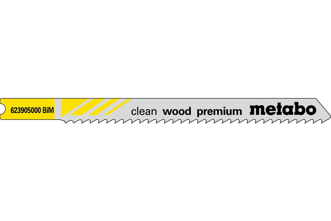 Metabo 5 U-Stichsägeblätter Holz 82/2,5 mm BiM, 623905000