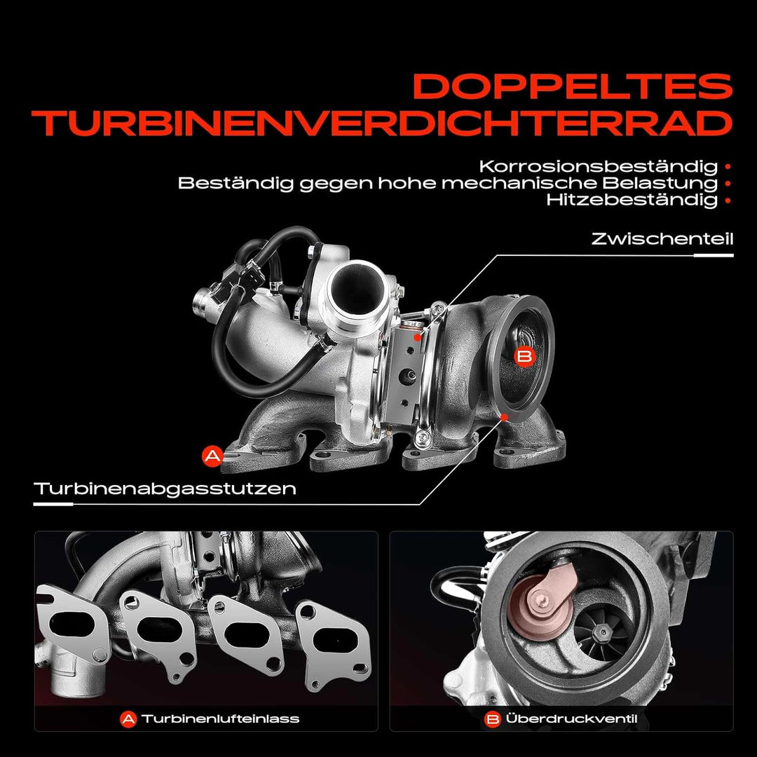 Frankberg Turbolader Abgasturbolader Kompatibel mit Cruze J300 1.4L 2010-2016 Orlando J309 1.4L 2012