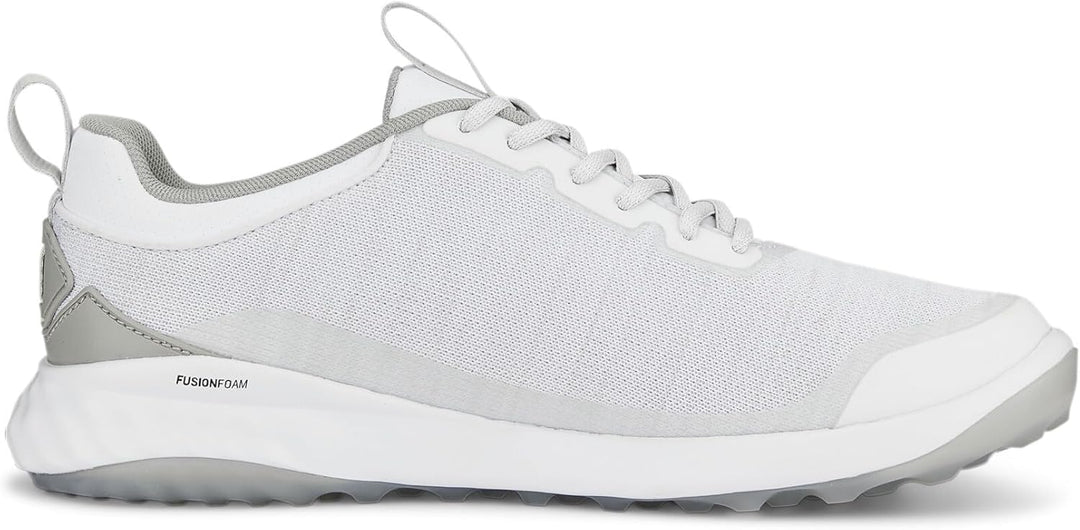 PUMA Herren Fusion Pro Golfschuh 41 EU Puma Weiss Puma Silber Flach Hellgrau, 41 EU Puma Weiß P
