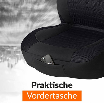 Upgrade4cars Auto-Sitzbezüge Vordersitze Schwarz | Auto-Sitzbezug Set Universal | Auto-Schonbezüge f