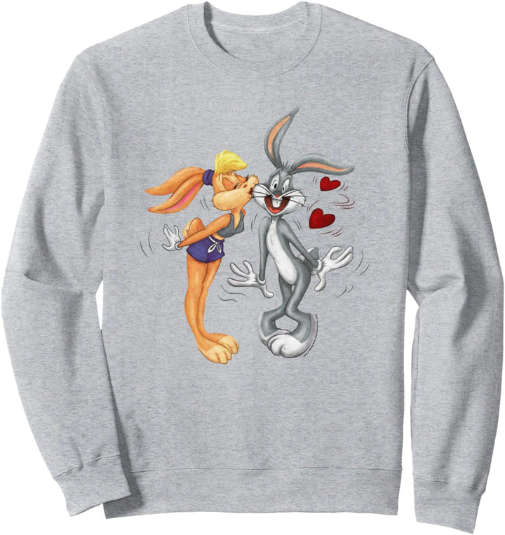 Looney Tunes Bugs and Lola Kiss Valentine's Day Sweatshirt