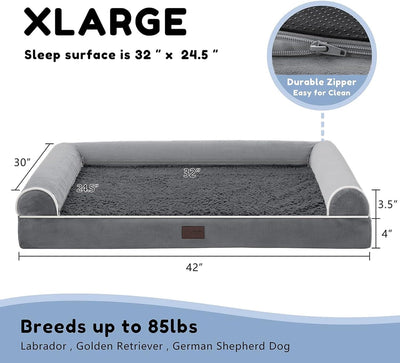 WESTERN HOME Orthopädisches Hundebett mittelgrosse Hunde hundesofa Hundecouch Bettchen mit Hoher Ran