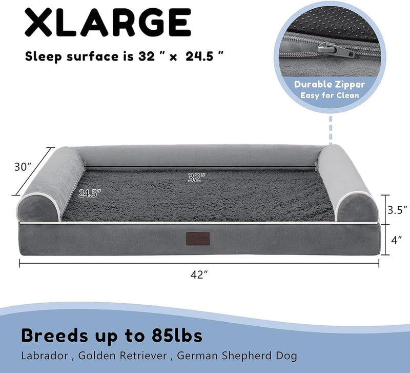 WESTERN HOME Orthopädisches Hundebett mittelgrosse Hunde hundesofa Hundecouch Bettchen mit Hoher Ran