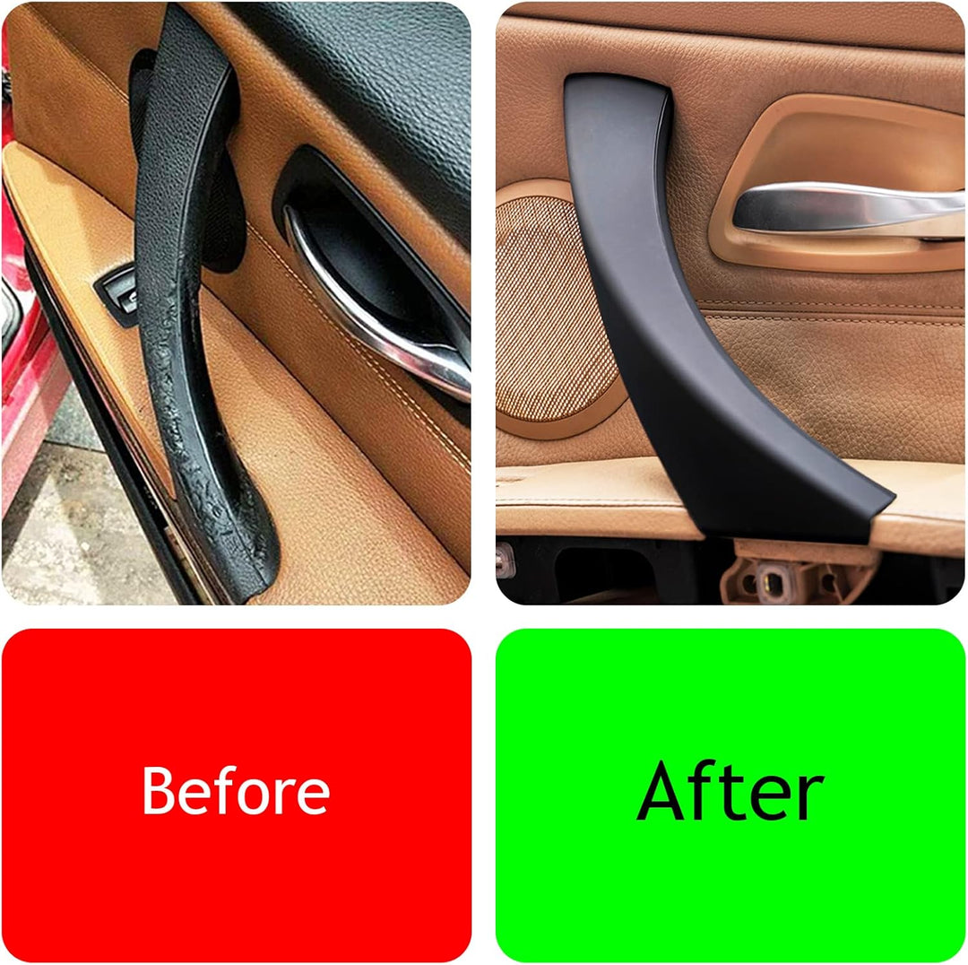 Schwarze rechte Türgriffabdeckungen für BMW E90 E91, Innentürgriffabdeckungen Ersatz für BMW 3er M R