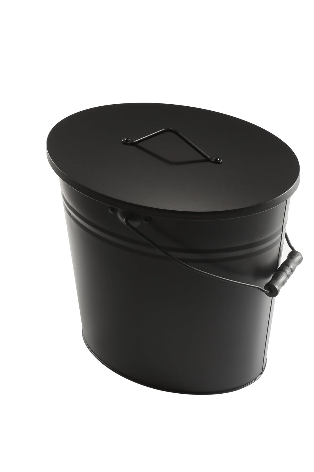EL Fuego® Ascheeimer 15 Liter – Aschebehälter aus robustem Metall gefertigt – Kamin- & Ofen-Zubehör