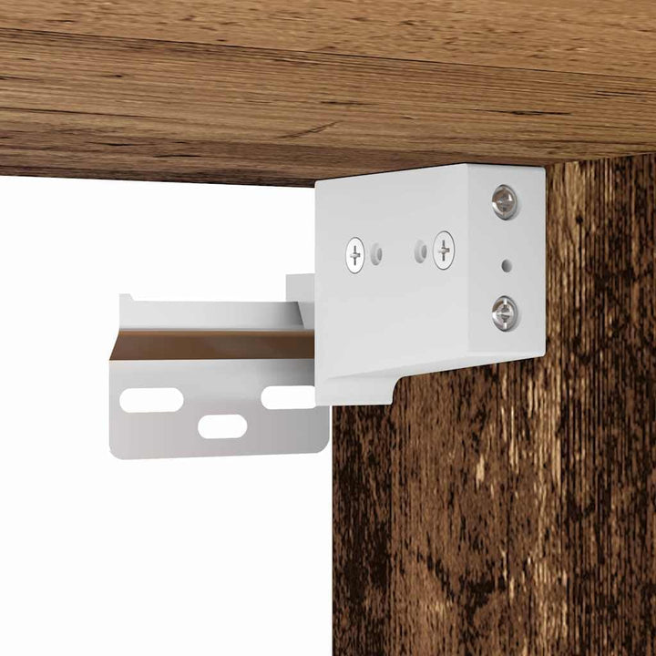 vidaXL Wandtisch mit Regal Altholz 105 x 48 x 75 cm Holzwerkstoff, Moderner rechteckiger Wand-Schrei