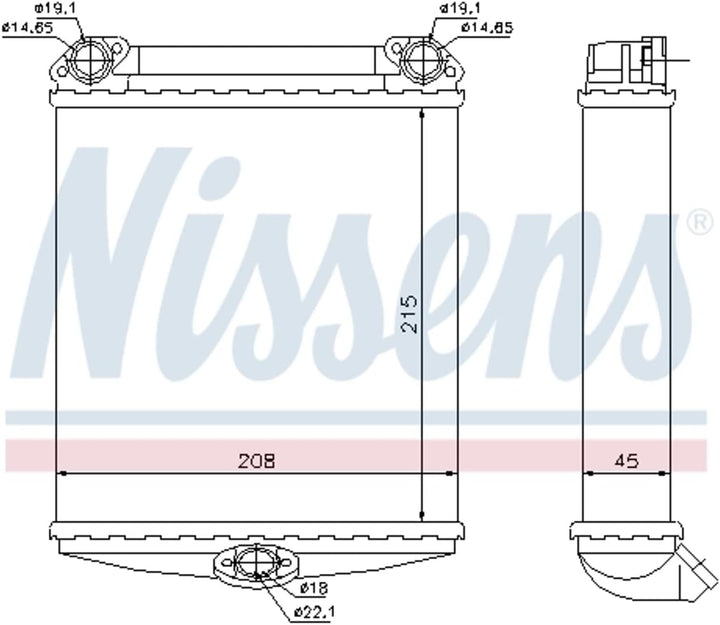 Nissens 72001 Wärmetauscher, Innenraumheizung