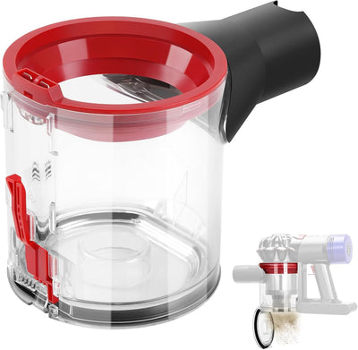 Transparenter Staubsammeltopf für Dyson V7/V8 Staubbehälter - Hochwertiges Zubehör für Dyson Staubsa