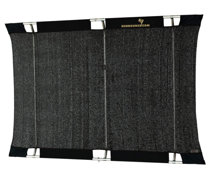 SUNBOUNCE Windkiller Mobil Pro Kit: Schwarz, Rahmen + Screen, 130 x 190 cm / 4´ x 6´, Reduziert Luft