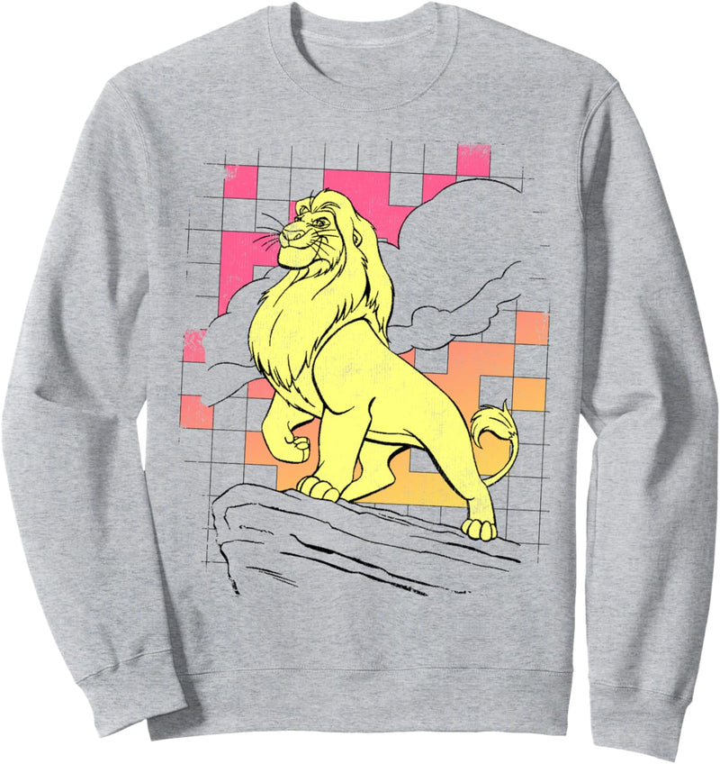 Disney The Lion King Simba Neon Grid Portrait Sweatshirt