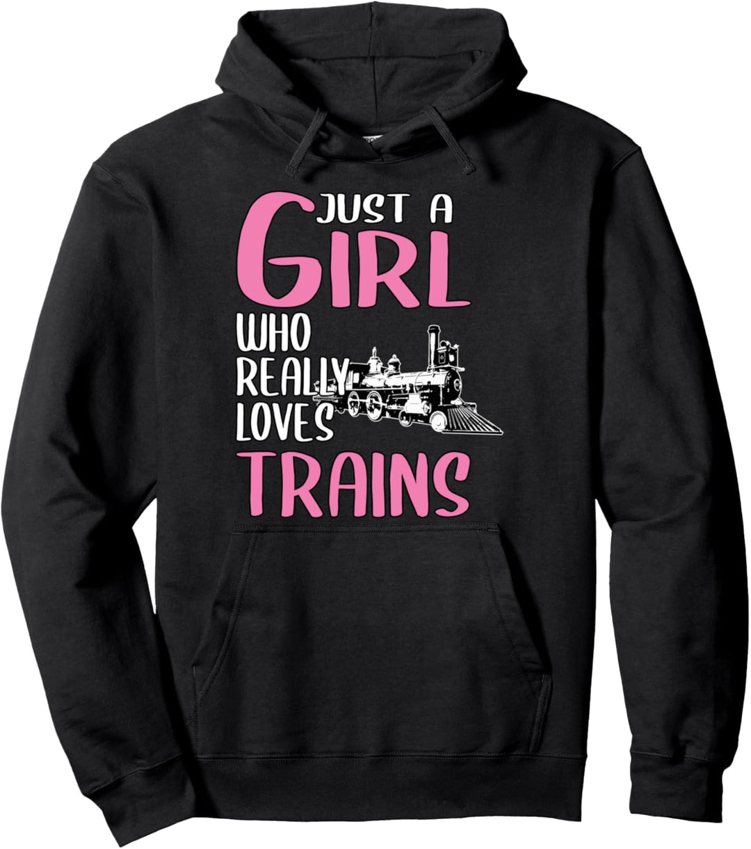 Damen Just A Girl Zug Geschenk Zug Pullover Hoodie