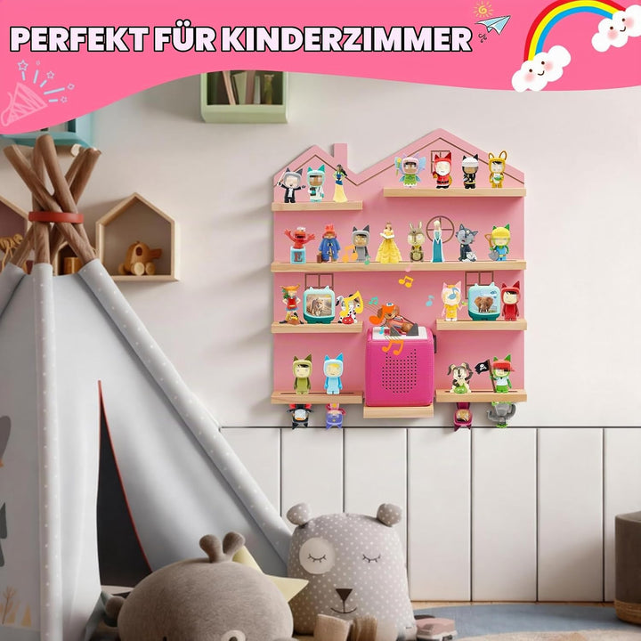 Haus Tonie Regal für Toniebox Starter Tonie Regal Wandmontage für alle Ihre Tonie Zubehör Magnetisch