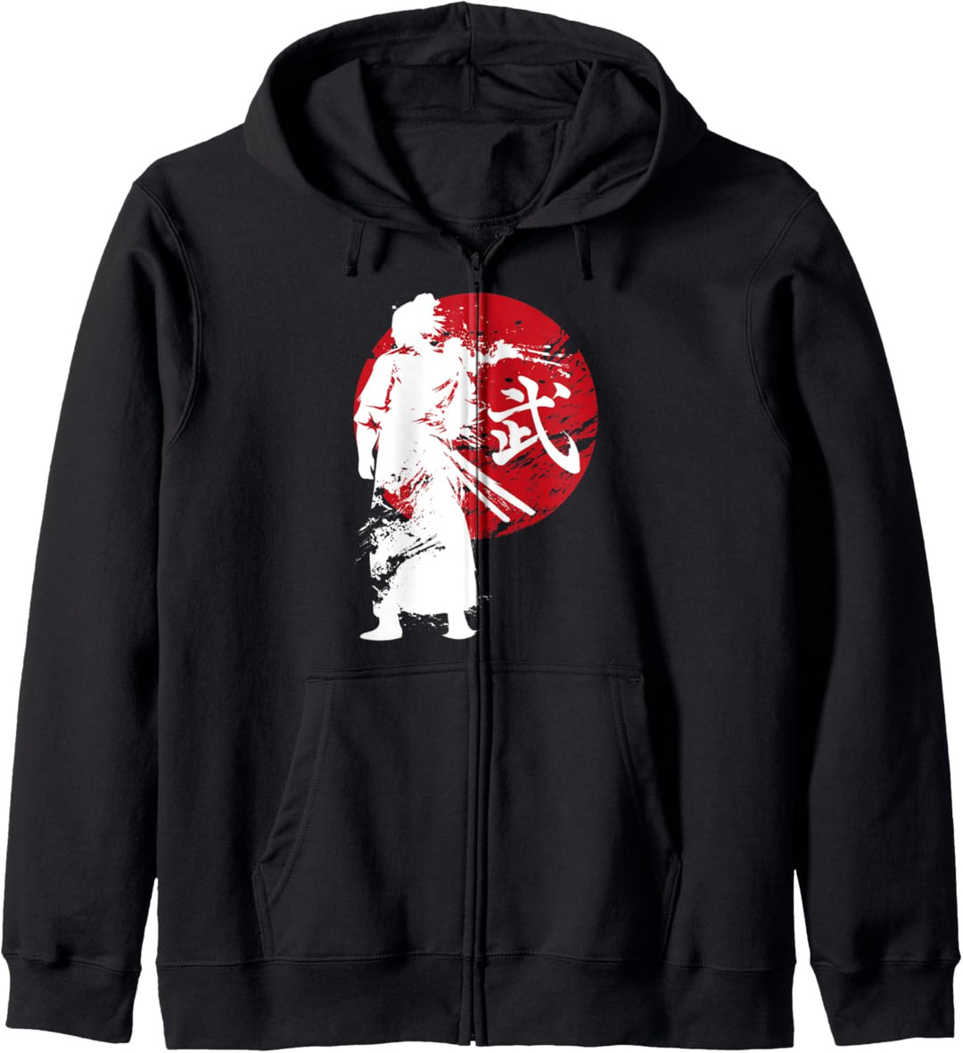 Japanischer Samurai Krieger Retro Japan Aufgehende Sonne Kapuzenjacke