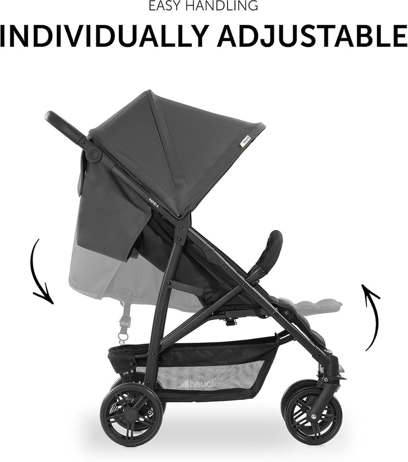 Hauck Buggy Rapid 4 bis 25 kg, Kinderbuggy Klein Zusammenklappbar, mit Liegefunktion, Höhenverstellb