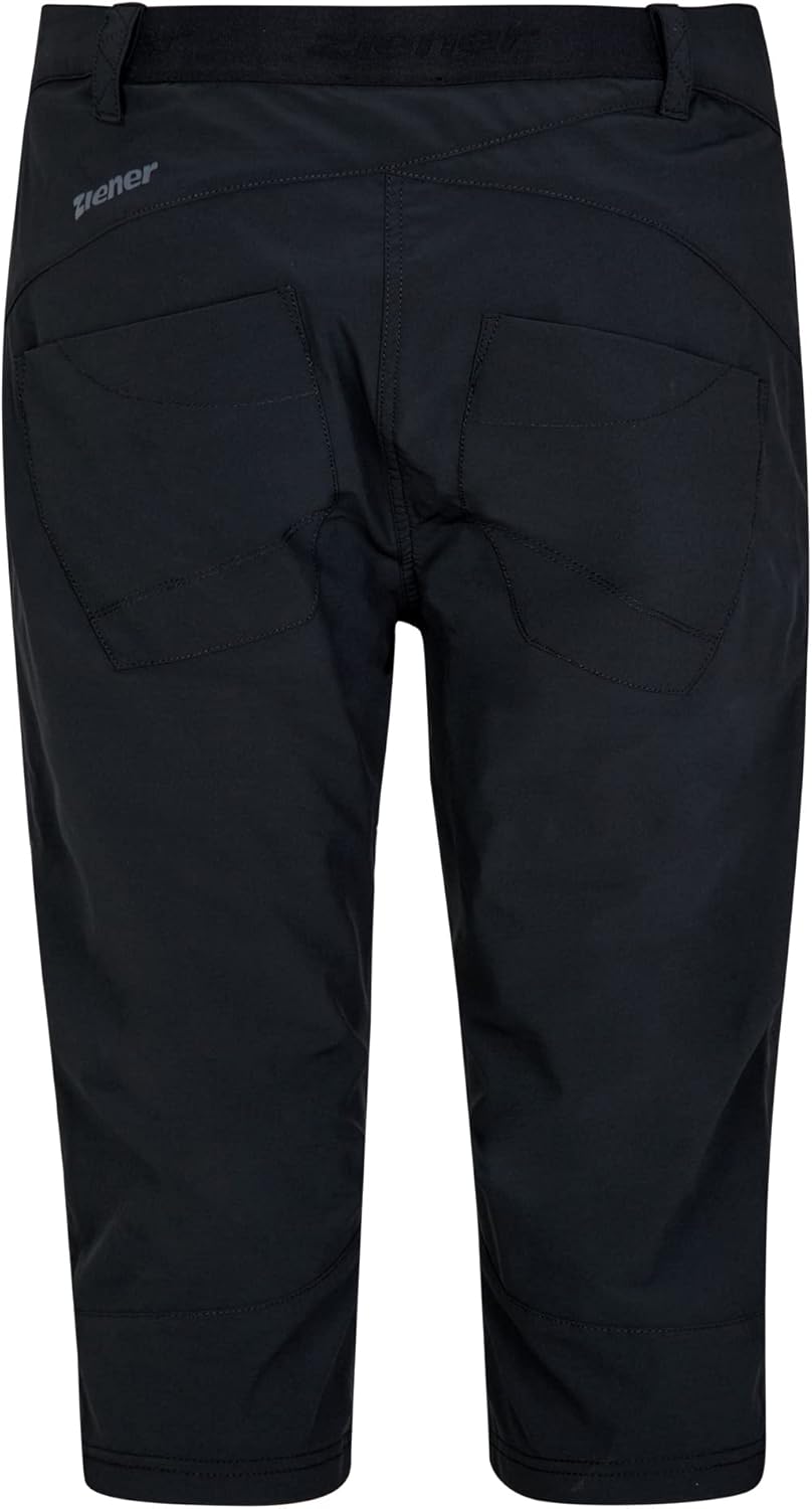 Ziener Damen Outdoor-Shorts/Rad- / Wander-Hose - atmungsaktiv,schnelltrocknend,elastisch,3/4,Knielan