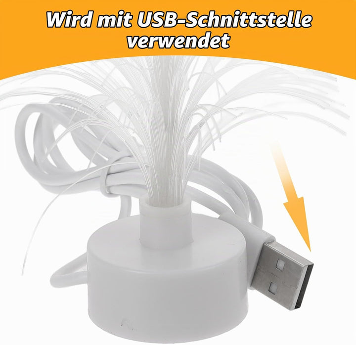 MAGICLULU Mini Led Faser Weihnachtsbaum Mit Farbwechsel USB Stromversorgung Weihnachtsbaum Für Weihn
