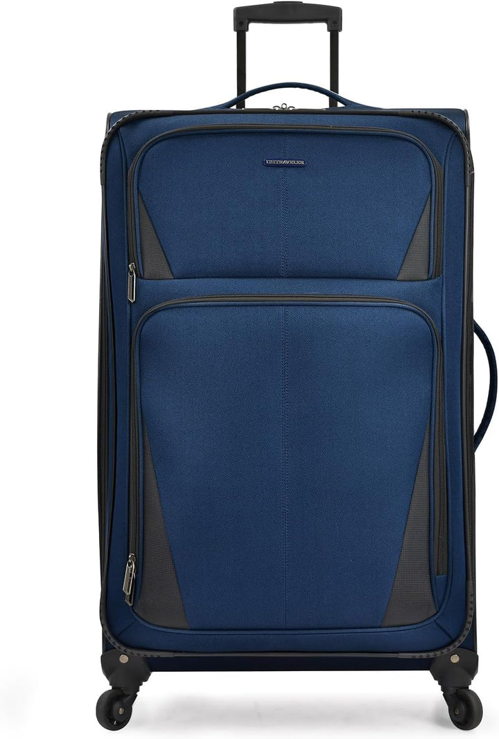U.S. Traveler Aviron Bay Erweiterbares Weichgepäck mit Spinnrädern 3 Piece Luggage Marineblau, 3 Pie