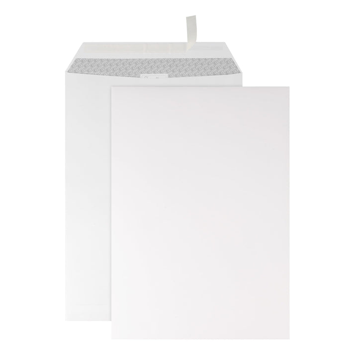 250 Briefumschläge - B4 Tasche ohne Fenster - 250x353 mm - weisse Papierumschläge - selbstklebend -