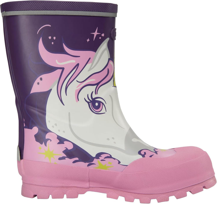 Viking Jolly Print Gummistiefel Unisex Kinder 24 EU Weit Purple Multi, 24 EU Weit Purple Multi