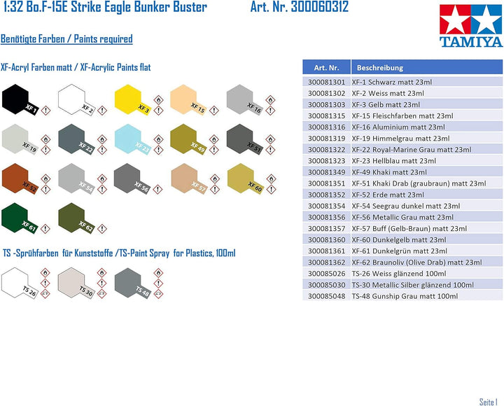 Tamiya 300060312 TAM60312-OS Hobby Modell Flugzeug Bausätze, Grau