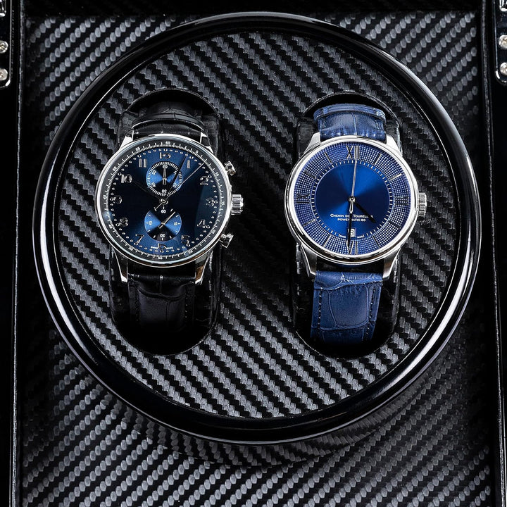 Uhrenbeweger fur Automatikuhren 2 Uhren Kalawen Watch Winder Box für alle Automatikuhren Mechanische