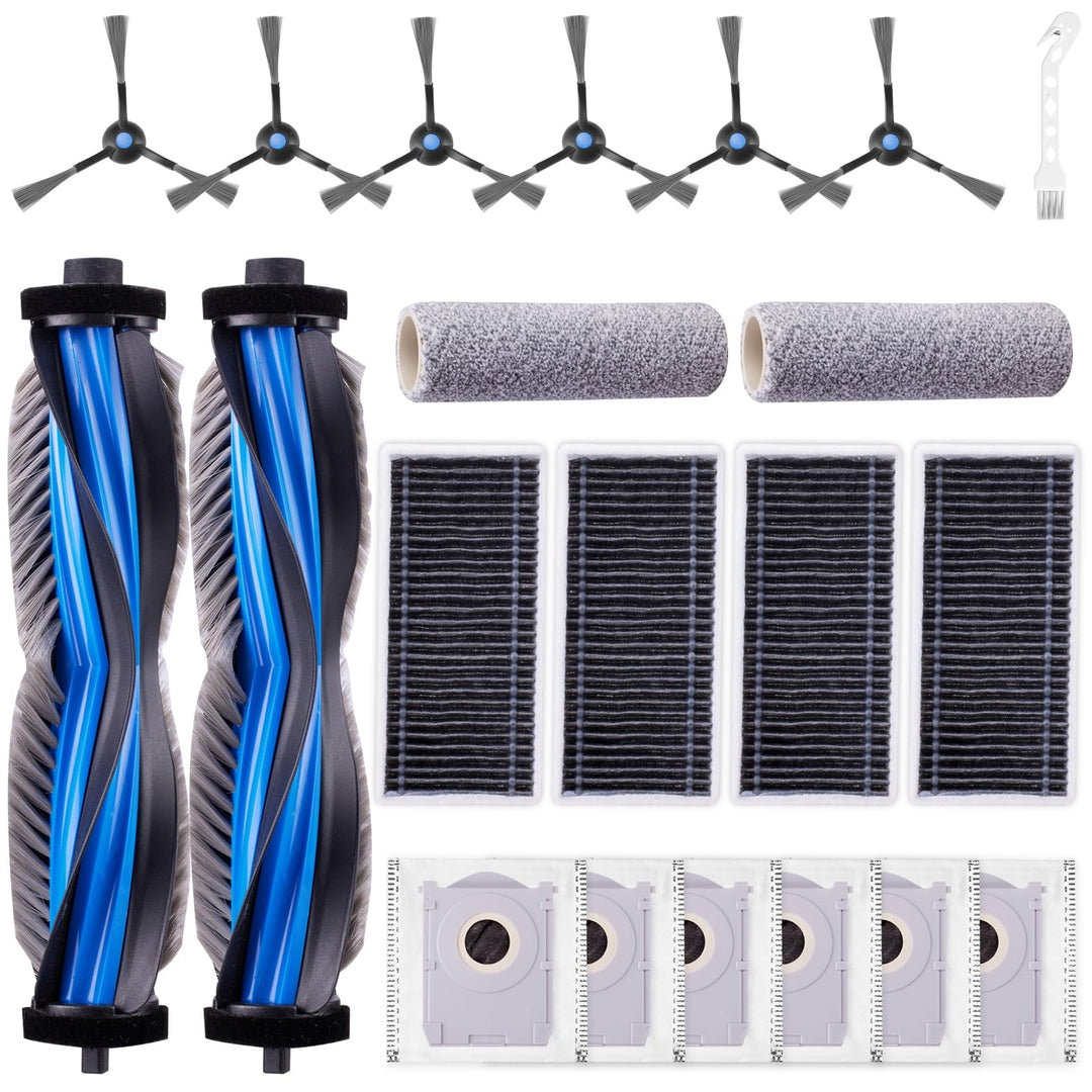 21 Stück Zubehörset für ECOVACS DEEBOT X8 PRO OMNI / X8 OMNI / X8 Saugroboter, Ersatzubehör 2 Hauptb