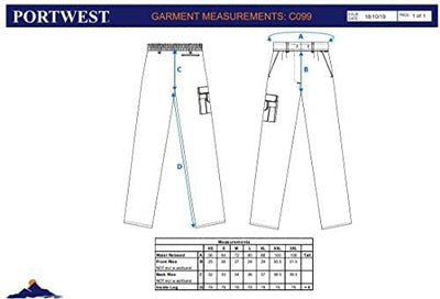 Portwest COMBAT DAMEN BUNDHOSE, Grösse: S, Farbe: Schwarz, C099BKRS S Schwarz, S Schwarz