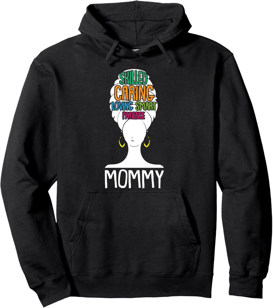 Schwarze Mama Afro Natürliches Haar Melanin Stolz Mama Mama Pullover Hoodie
