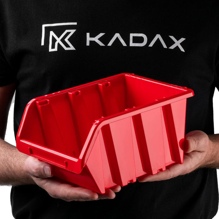 KADAX Werkstatt-Stapelkiste, Stapelbox aus PP Kunststoff, Sichtlagerbox in verschiedenen Grössen, La
