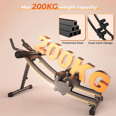 Abdominal 200KG Verstellbarer Bauchtrainer fitnessgeräte - Bonvork Ab Maschine mit 1.6MM Verdickter