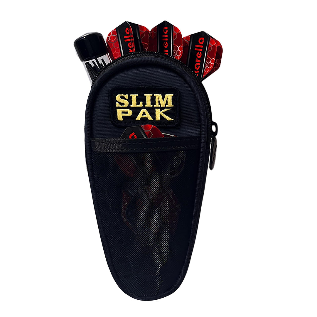 Karella Darttasche Slim PAK „The New Edition“ für 1 Satz Darts, inkl. Dartröhrchen sowie Fächer für