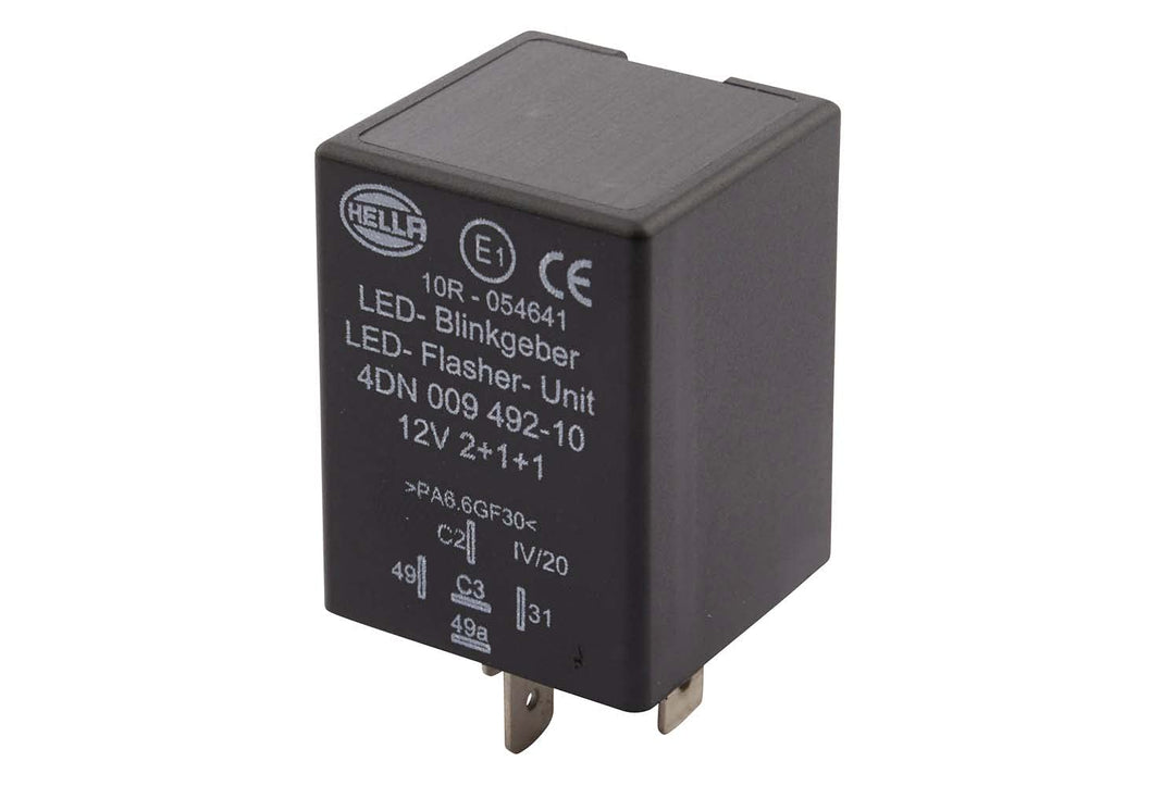 HELLA - Blinkgeber - 12V - 5-polig - gesteckt - LED - mit Halter - 4DN 009 492-101