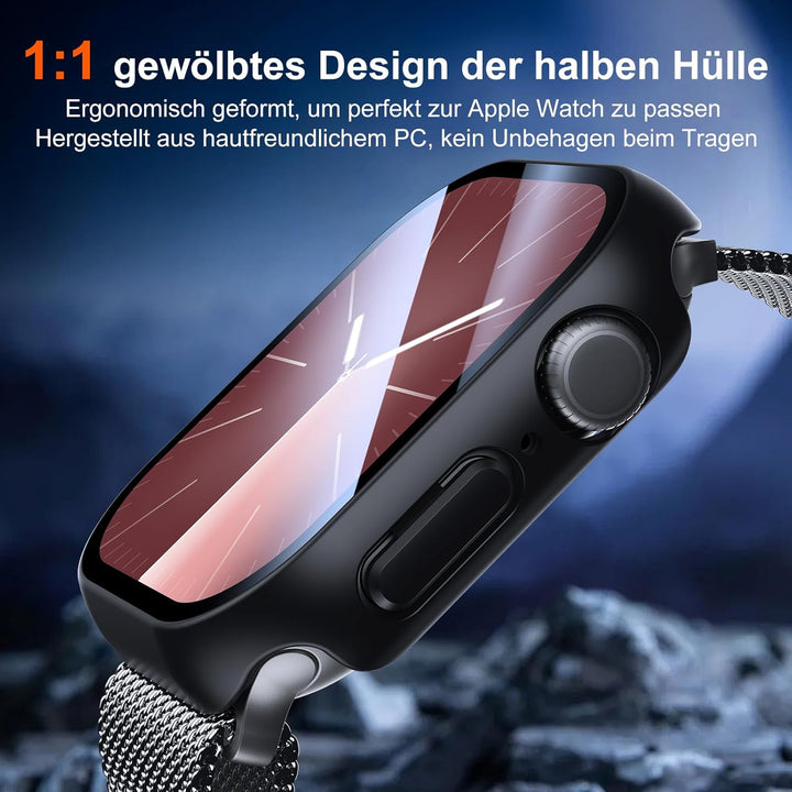 UM UNIQUEME für Apple Watch Series 10 46mm Hülle - 2 Stück, 360° Rundum Ultradünne PC Hard Schutzhül