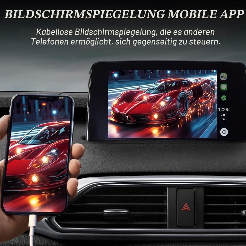 Weciau Carplay Wireless Adapter, 3-in-1 Wireless CarPlay Adapter, Upgrade Android Auto Wireless Adap