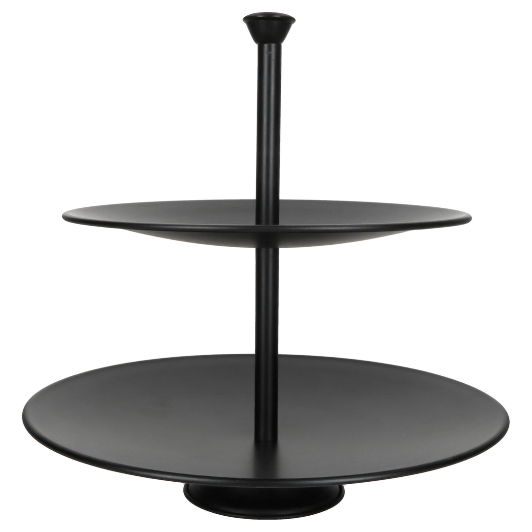 MamboCat Bekki Etagere 2-stöckig aus Stahl I Ø 25 cm I matt schwarz I mit 2 Etagen I Cupcake-Ständer