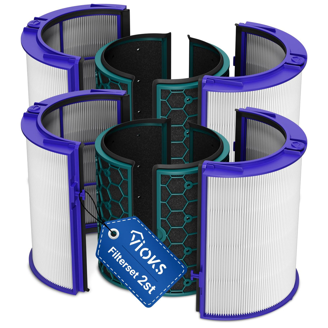 VIOKS 2x Filter 360° Ersatz für Dysоn Filter Hot and Cool 969048-02 - Luftreiniger Hepa Filter + Inn