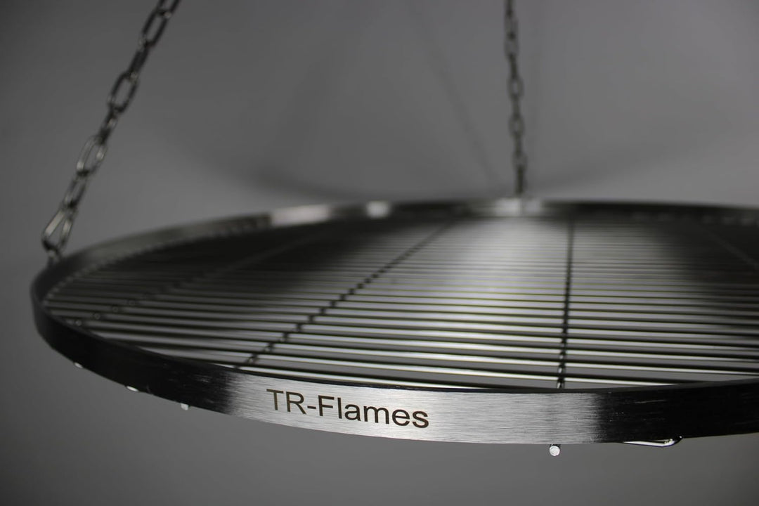 80cm Edelstahl Grillrost mit Kette Ø4, Schwenkgrill, Grillrost mit Kette, BBQ Grillrost, Camping Gri