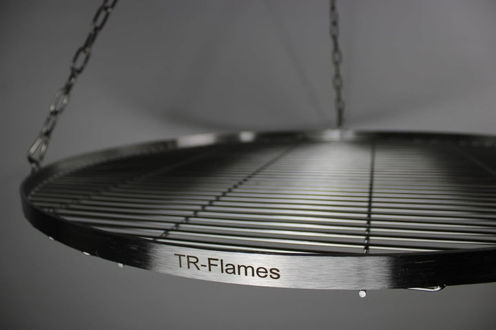 80cm Edelstahl Grillrost mit Kette Ø4, Schwenkgrill, Grillrost mit Kette, BBQ Grillrost, Camping Gri