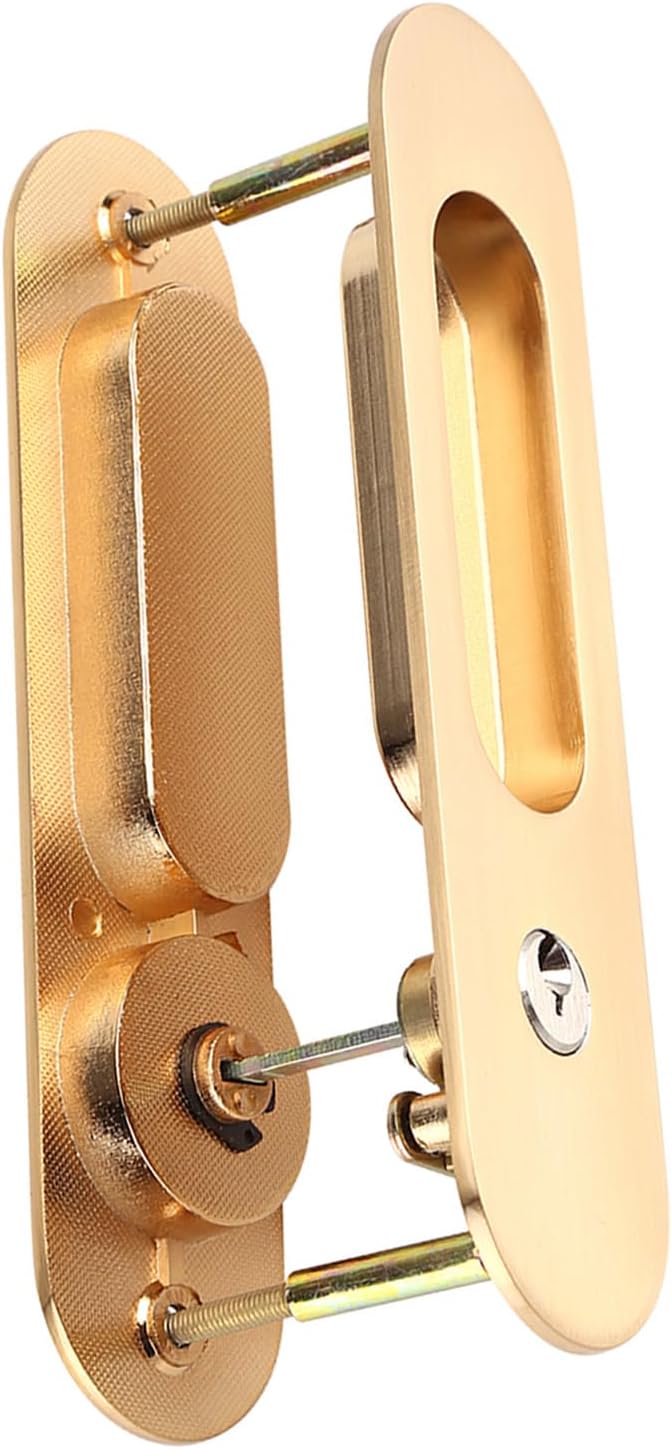 Schiebetür schloss, Schiebetürschloss mit Schlüssel Sicherheitstürschloss aus Aluminiumlegierung für