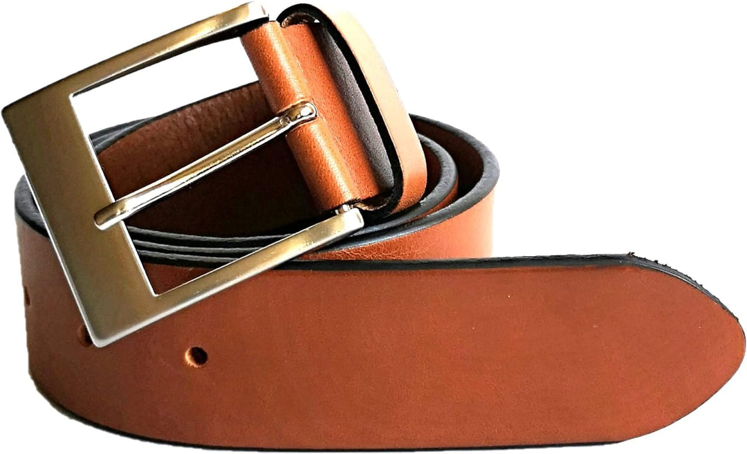 Hebold Gürtel Leder BASIC BELT Vollrindleder 4,00 cm: Grösse: 100 cm Bundweite | Farbe: Tabac