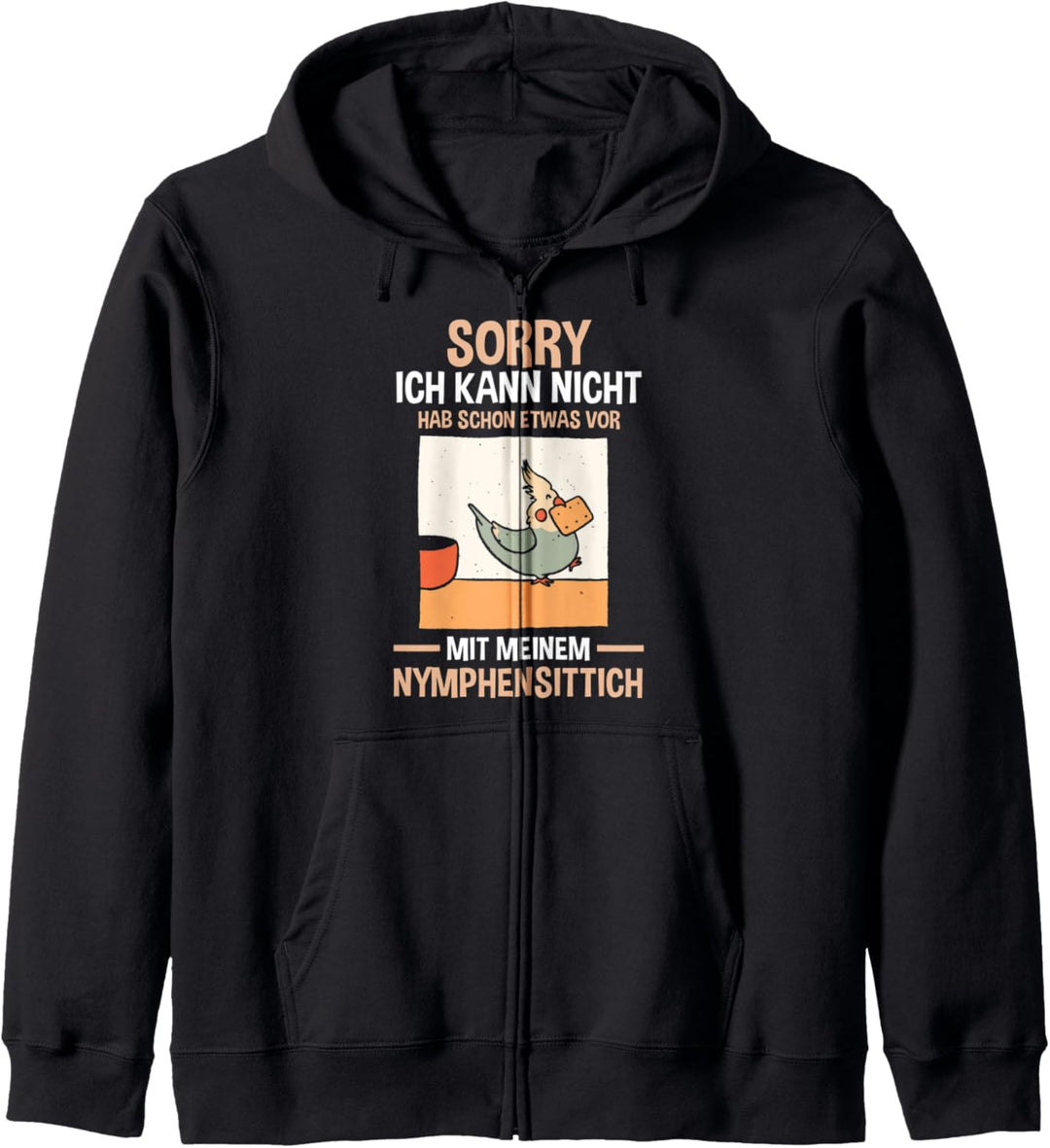 Vogel Nymphensittich Kapuzenjacke