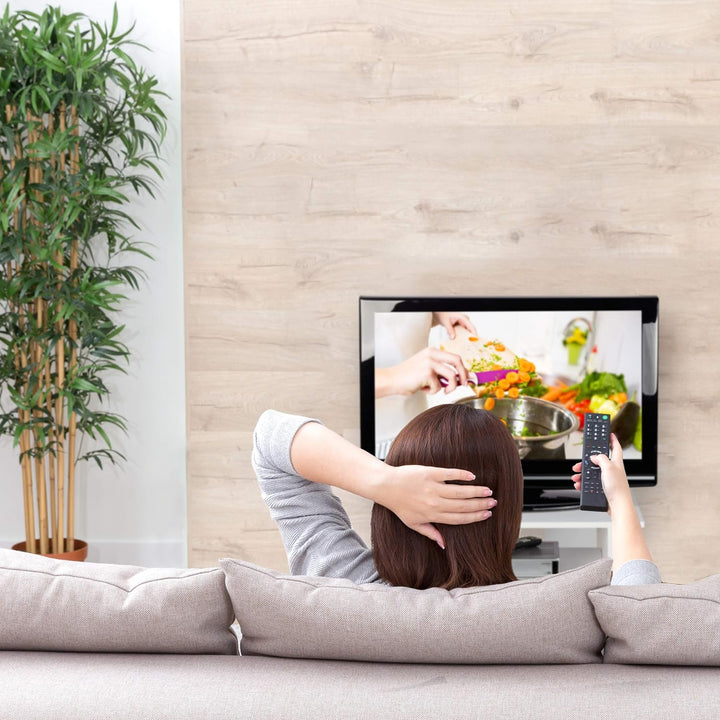 Relaxdays TV Board mit Rollen, 2 Fächer für Fernseher, Konsole & Receiver, fahrbarer Fernsehtisch, H
